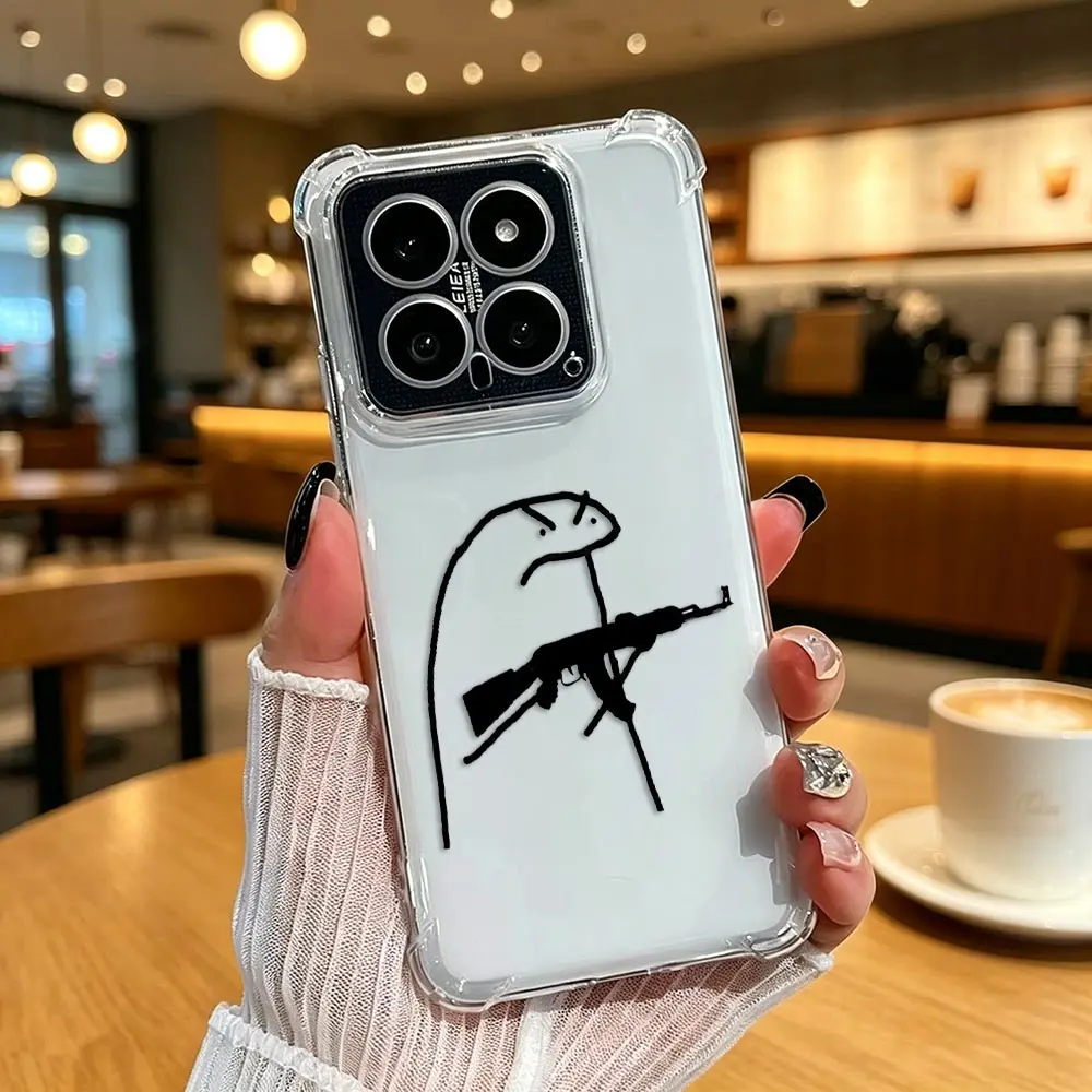 Clear Phone Case For OPPO A3 A3X A5 A9 A5X A6 A15 A16 A17 A53 A33 A54 A57 A58 A60 A74 A76 A78 A92 Funda Cover Funny Cartoon Man