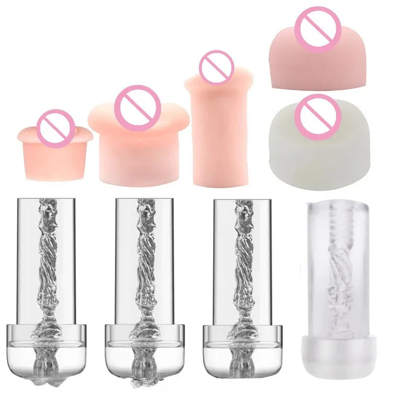 Fake Pussy Replacement Pump Cover Penis Exerciser Accessories Vacuum Penis Enlargement Extender Sex Toys Male Train Sucker Cups