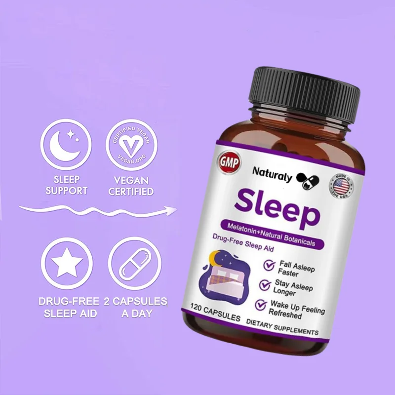 Sleep Capsules with Melatonin to help men and women sleep better | Non-habit forming and non-addictive