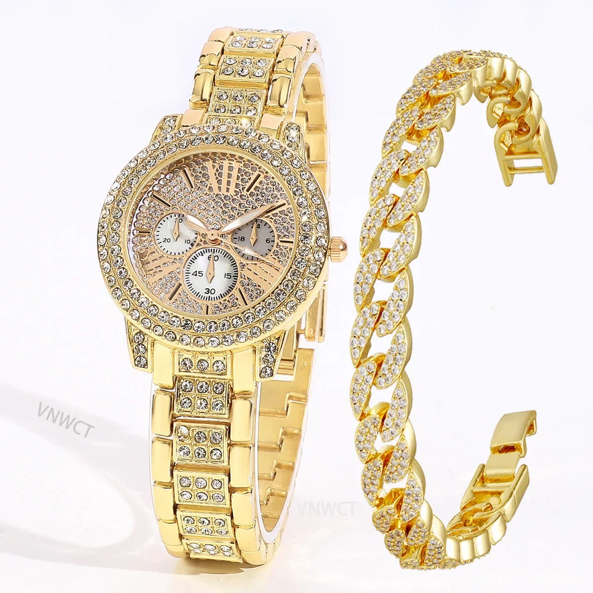 

luxurious Women Diamond Scale Quartz Watch Ladies Wrist Watches Rhinestone Women Bracelet Watch Female Relogio Feminino