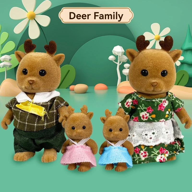 Waldtierfamilie 1_12 Puppenhauszubehör Mini_yythk