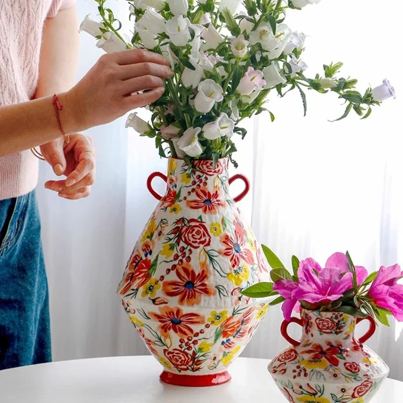 

super beautiful ceramic vase, ornament living room dining room flower arrangement, hydroponic high-value housewarming gifts