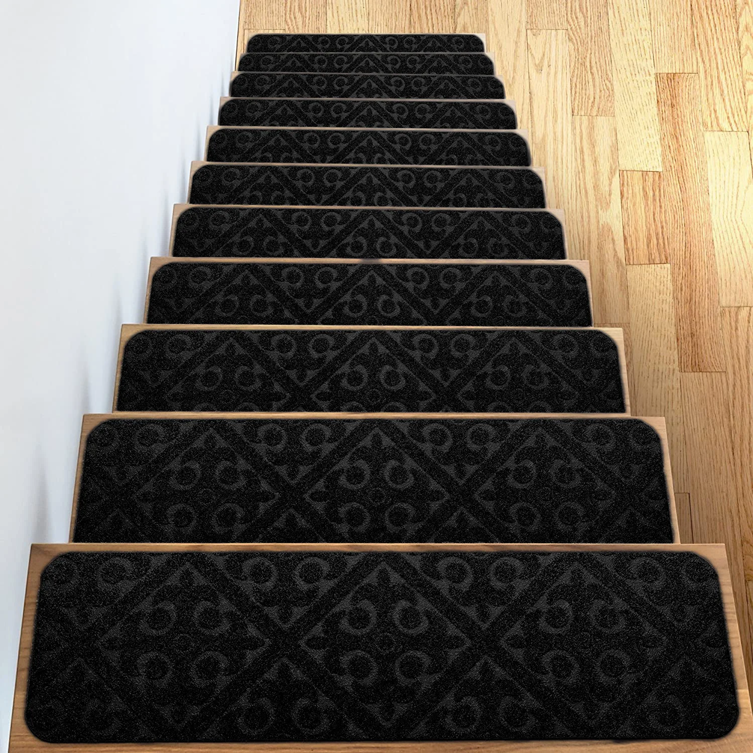 Stair Mat Home Step Mat Embossed Floor Non-slip Silence Pad Practical Stain-resistant Carpet Decoracion Area Rug Self-adhesive