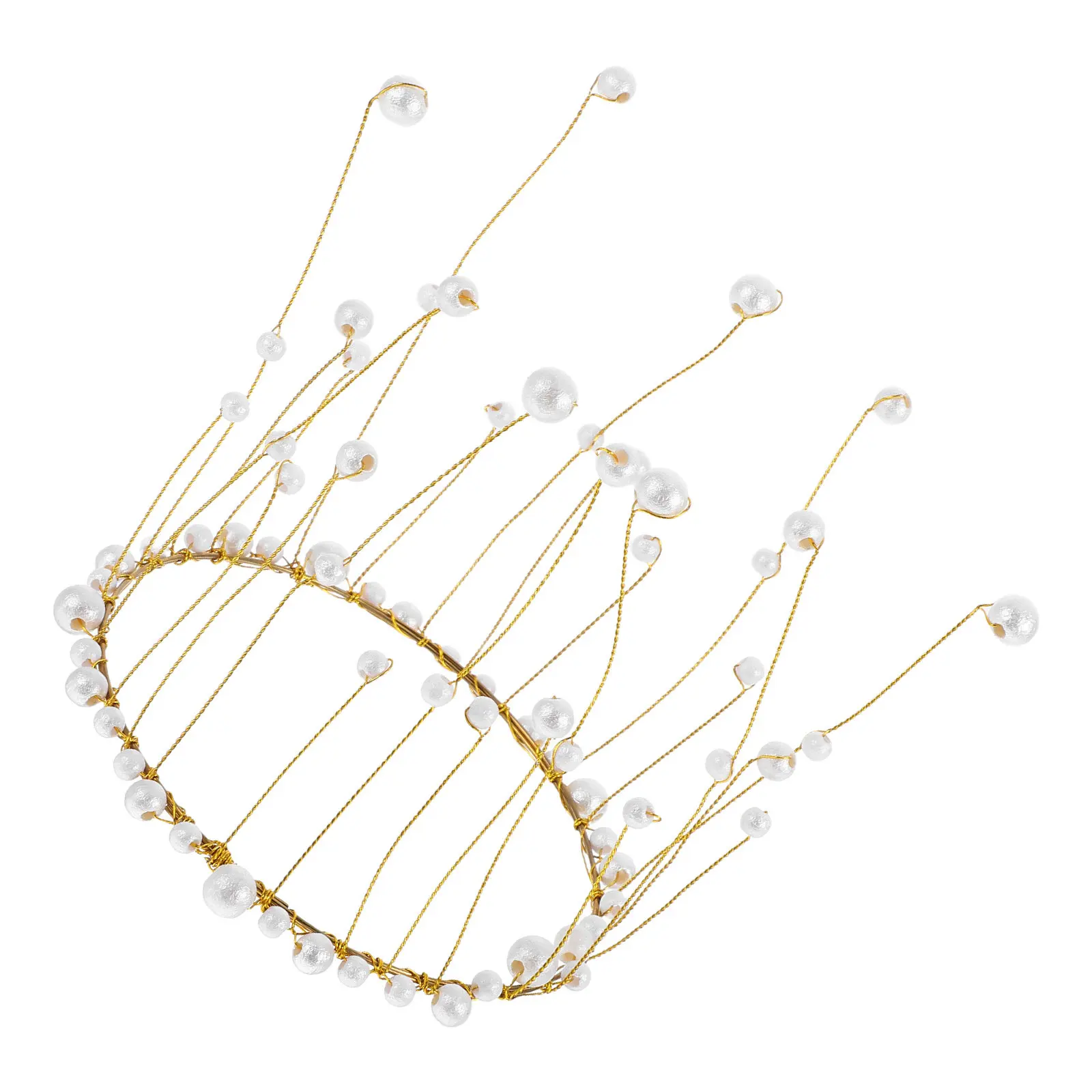 Premium Copper Wire Pearl Crown Cake Topper for Birthday Wedding Party Decoration Exquisite Handcrafted Queen Tiara Cake