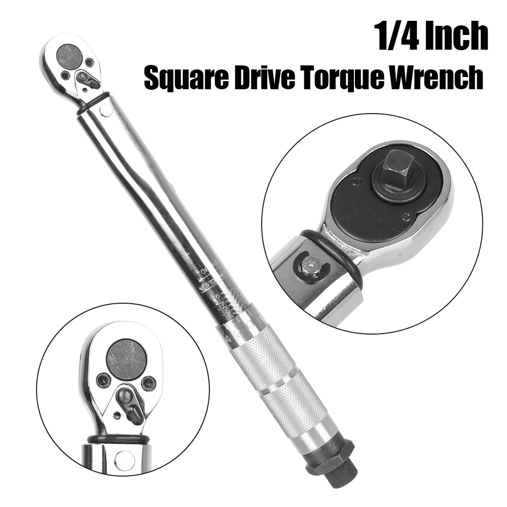 

Square Drive Torque Wrench Car Bike Repair Hand Tools 1/4 Inch 5-25N.m Accuracy 3% Two-way Precise Ratchet Key Spanner