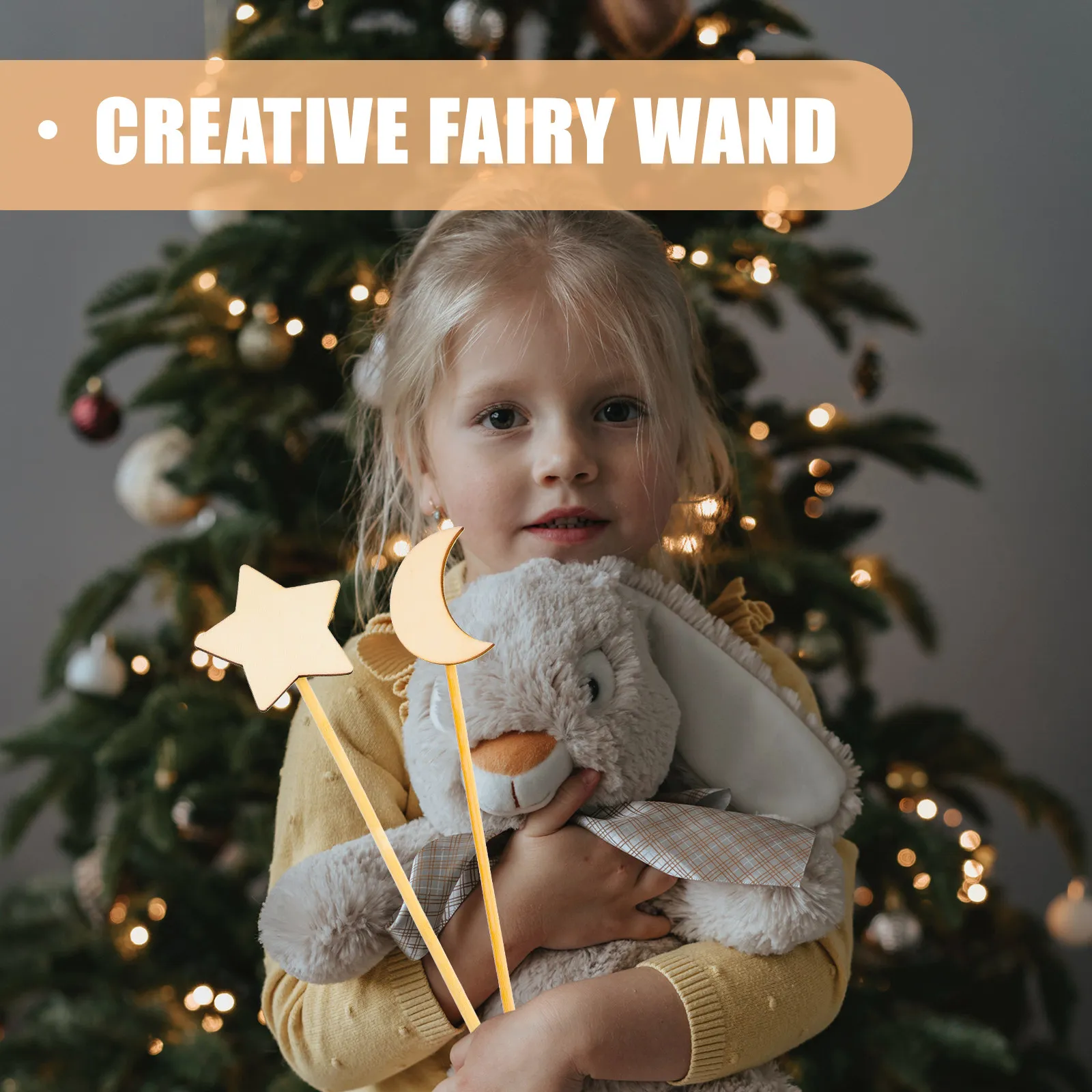 12pcs DIY Wooden Fairy Wands – Unfinished Craft Sticks for Painting, Creativity & Imagination Development