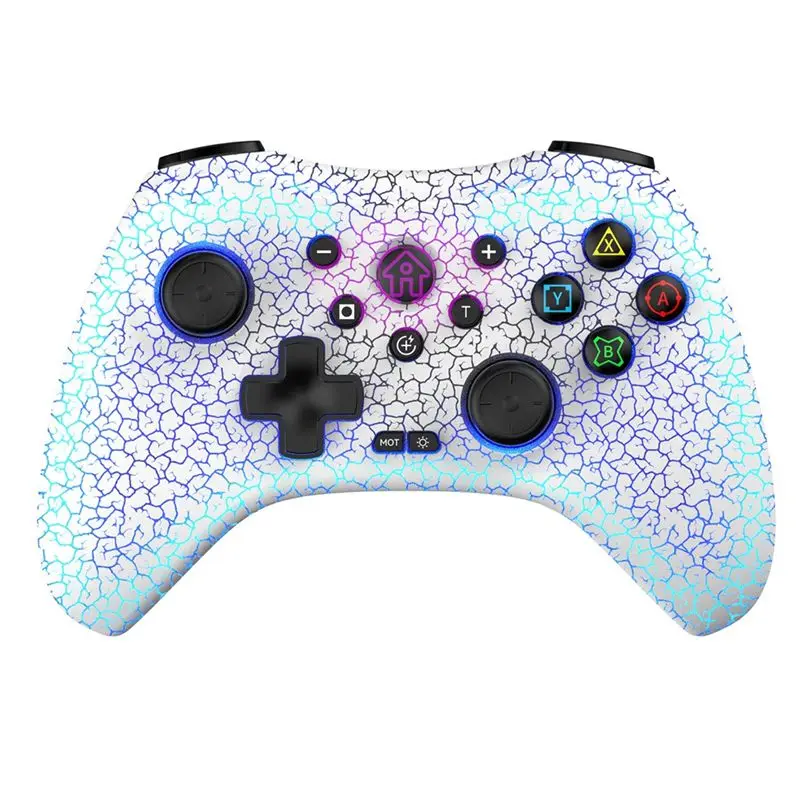

Беспроводная игровая консоль для Switch/Android/Ios/Pc, 6-осевой гироскоп, высокоточный джойстик, RGB-подсветка, Bluetooth-геймпад, прочный, надежный, долговечный.