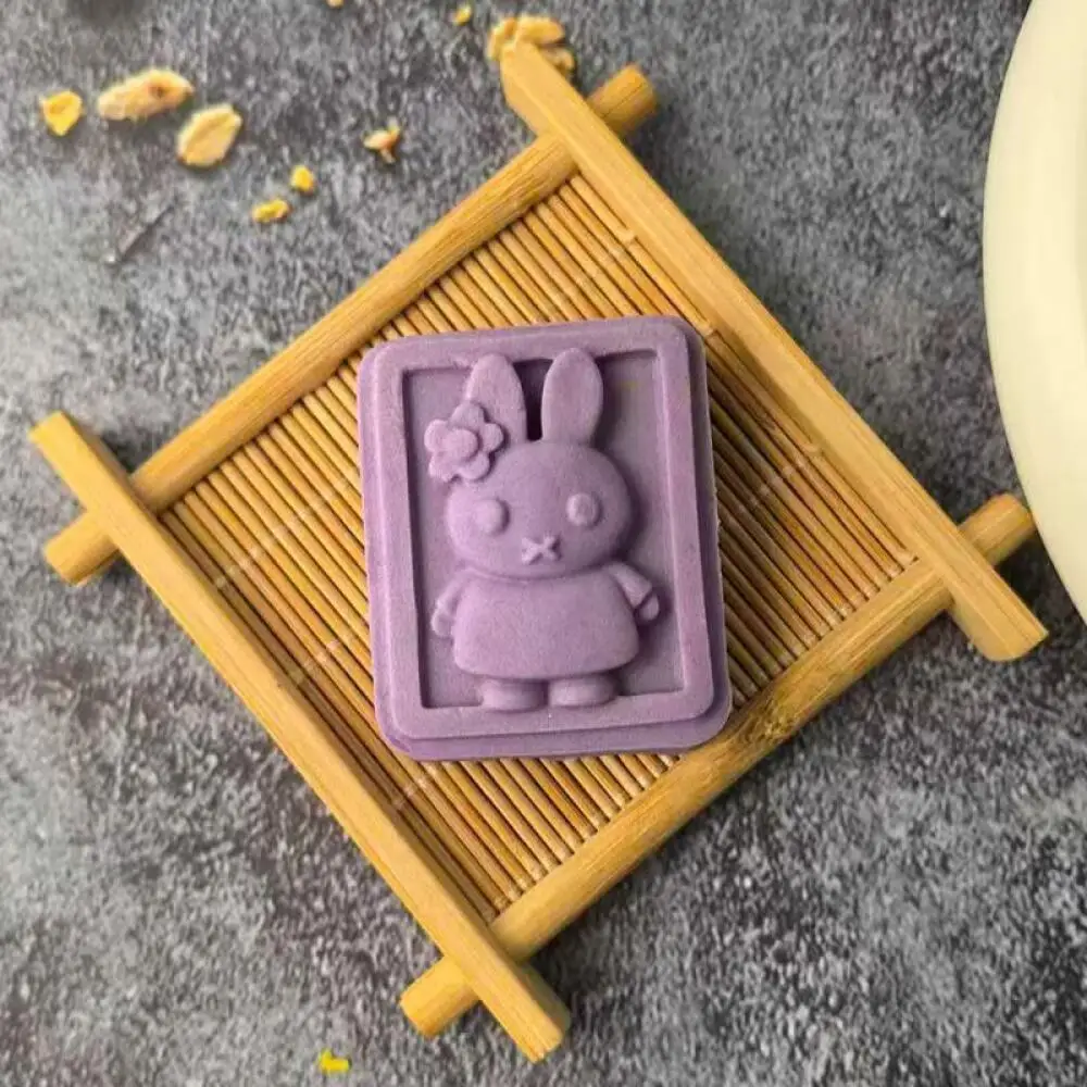 

Kawaii Miffy Pastry Molds Ice Skin Mooncakes Purple Sweet Potato and Mung Bean Cakes Press-Type Baking Grinding Cartoonish Cute