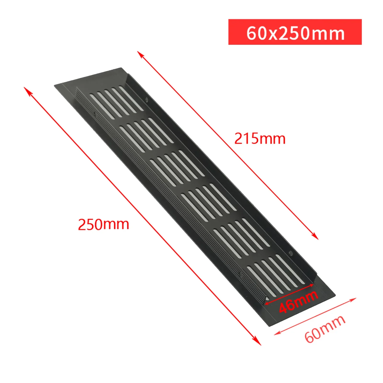 Air Vent Grille Ventilation Grille Aluminum Alloy Cabinet Clean Easy To Install Ventilation-Cover Wardrobe Black