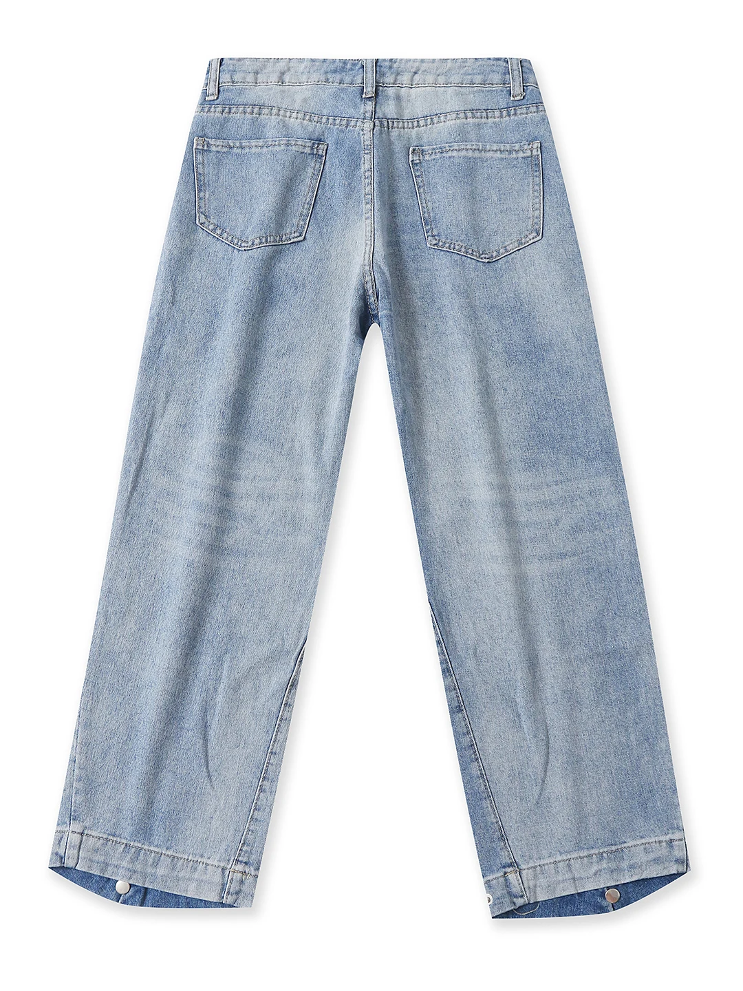 Washed Denim Jeans High Waist Multi Pocket Slim Fit Long Pants Fashionable Women's Autumn New Style Decorative Button 18759