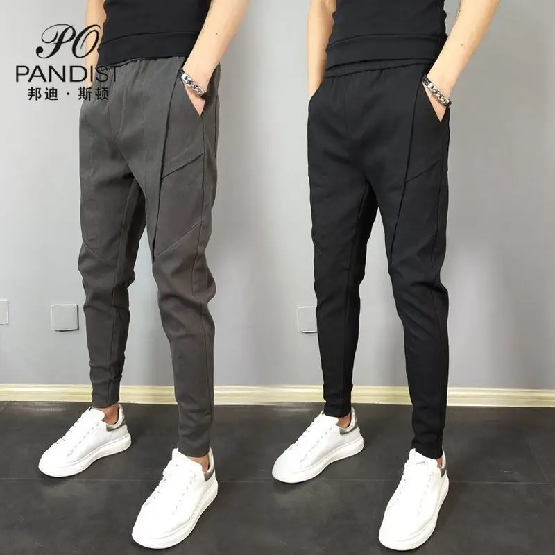 

Men's Casual Jeans Slim Spring Autumn Straight-Legged Harem Pants Trendy Brand Solid designer Trousers luxury clothing men