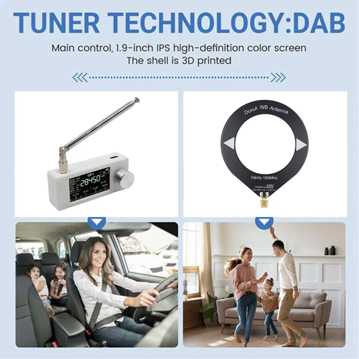 A03R SI4732 Radio SMA Interface Radio 10Khz-180Mhz High Sensitivity Full Band Radio LSB USB AM FM Pocket Mini Radio