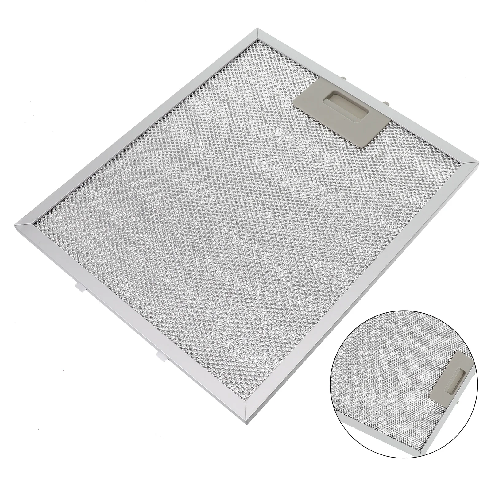 Prese d'aria cappa aspirante argento argento fornello filtro sfiato in acciaio inox filtro cappa dimensioni: 305X267X9mm