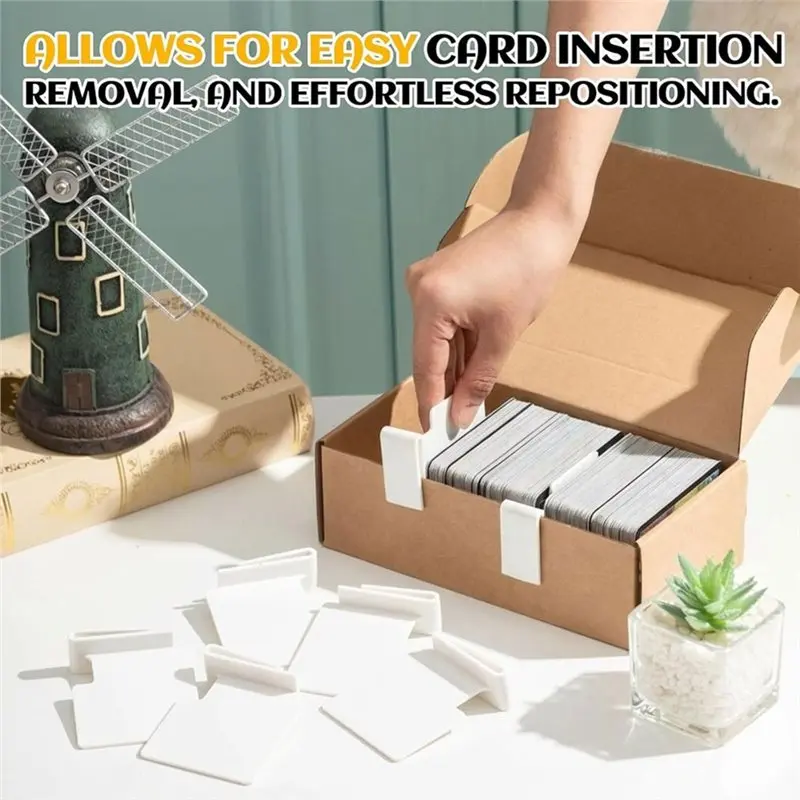 [NEW A09R!】 Max Opening Width:4Mm White Card Box Dividers, 10 Pcs