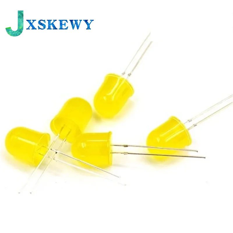 10PCS/LOT F10 10MM LED Emitting Diode Red White Yellow Green Blue 3V DIY PCB Circuit Transparent Diffused Arduino Bulb