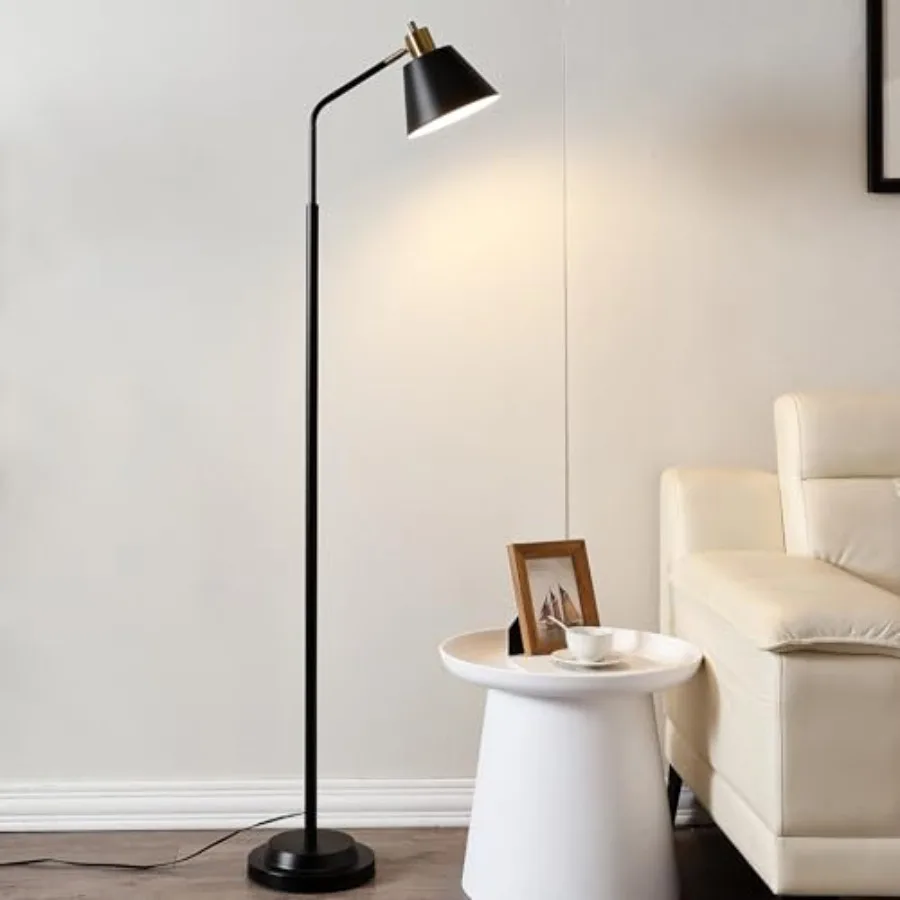 

65.3" Floor Lamps for Living Room, Floor Lamp for Bedroom, Dual-Base Industrial Standing Lamp, Adjustable-Head Corner Lamp, Mod
