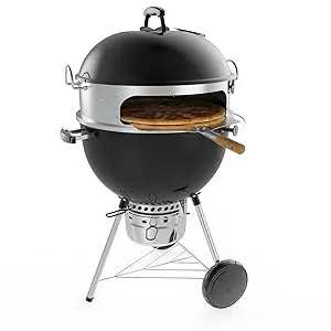 Description Picture 3 of itemMulti-purpose Rotisserie and Pizza Combo Kit for Weber 22-Inch Kettle Charcoal Grills - Include Pizza Peel and Pizza Stone