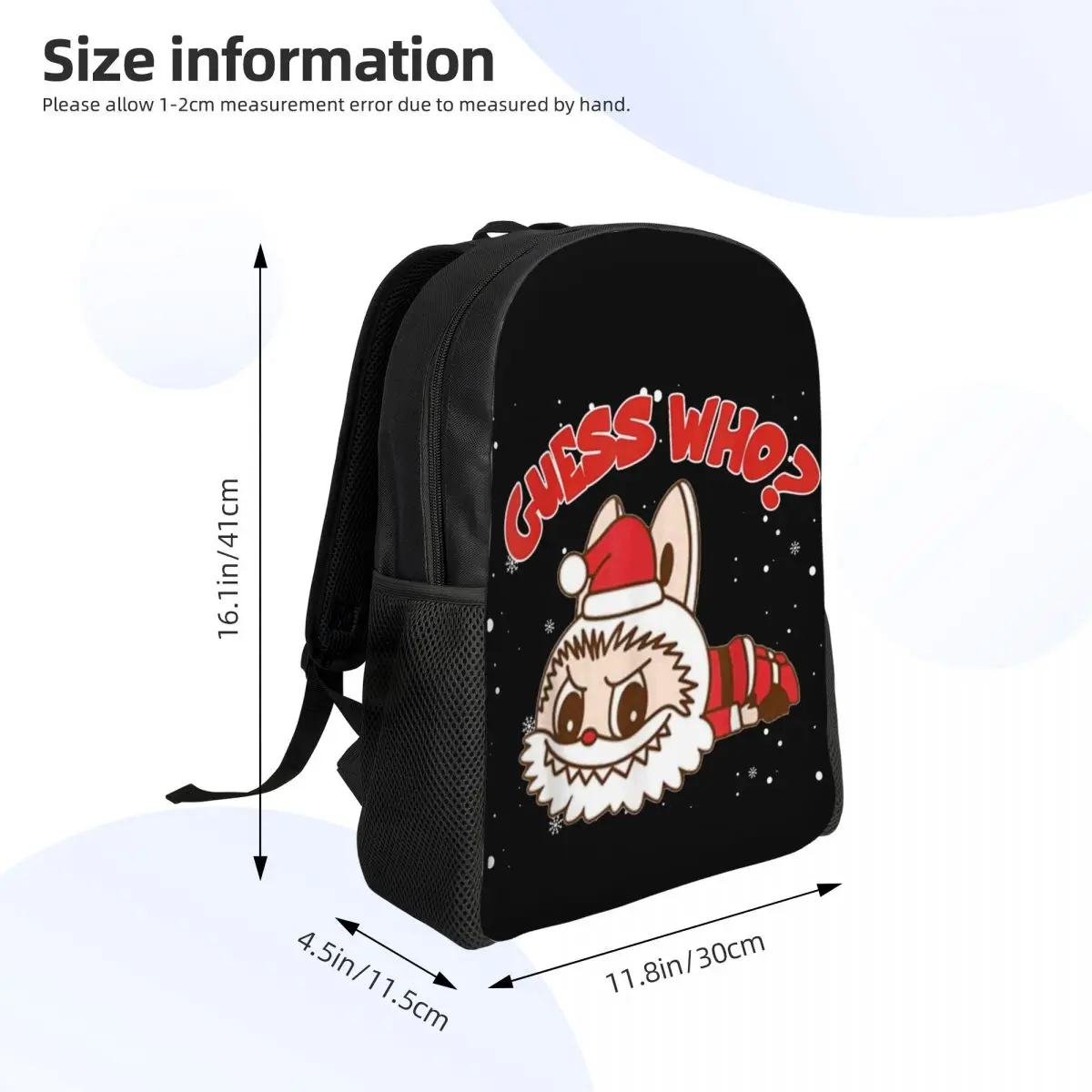 Xmas Santa Labubu For Kids Funny Xmas Gift Kid Backpack for Kids Boys Girls Backpacks Lovely Daycare Child School Bags