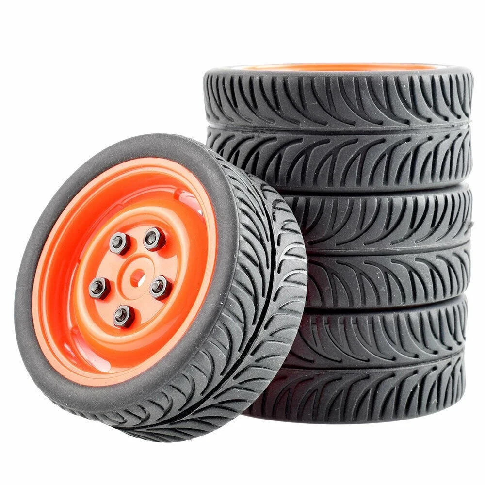 RC Rim51-8007 Grip Tires & Wheel 4PCS For HSP HPI Racing 1/10 1:10 On-Road Car