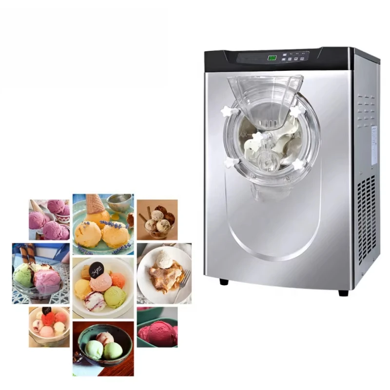 

Countertop Gelato Machine For Business Use 20 Liter/Hour Vertical Italian Sundae Gelato Hard Serve Ice Cream Making Machine