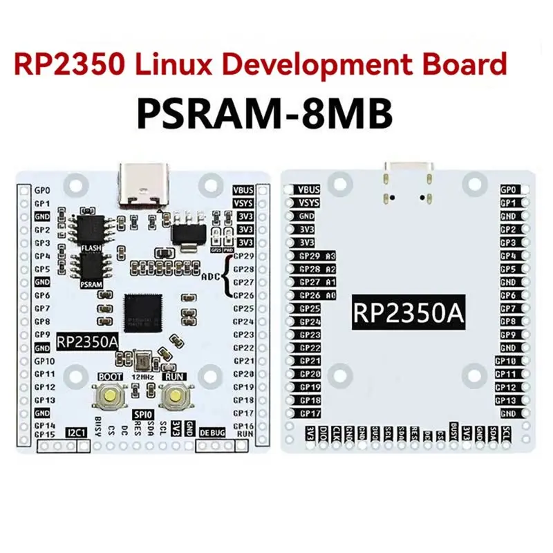 USB-C Connected For Raspberry Pi Pico 2 RP2350A Development Board Featuring RP2350-Linux PSRAM For Advanced Projects