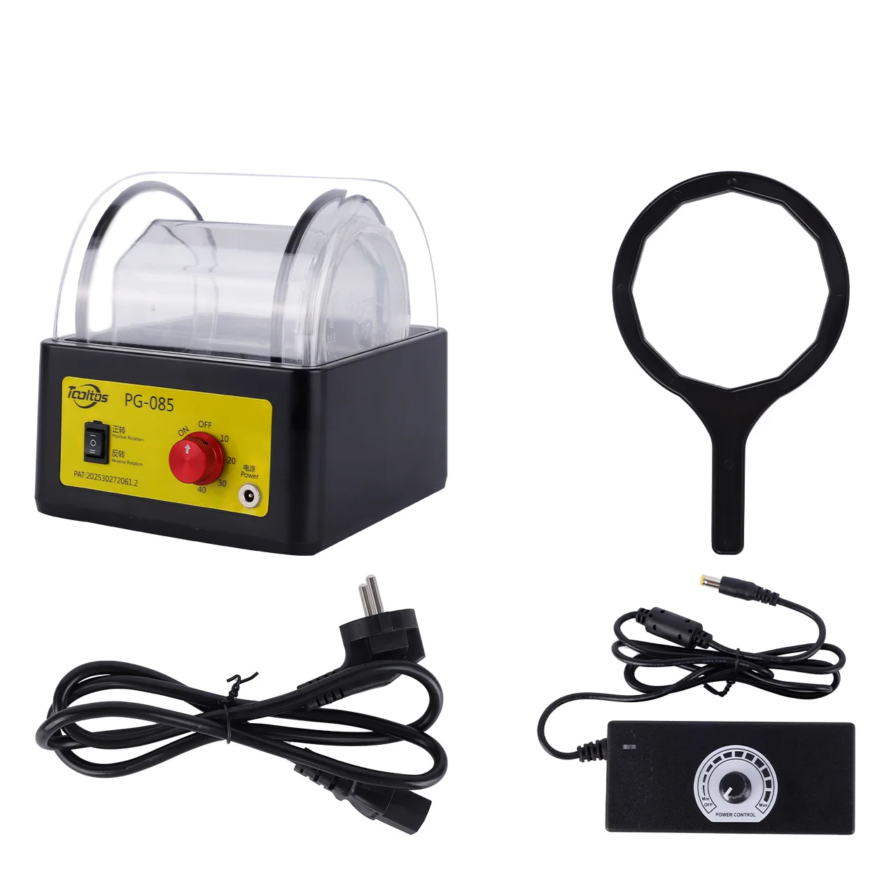 

PG-085 Mini Rotary Barrel Jewelry Polisher with Noise Reduction Stable Rotation for Small Jewelry Tools & DIY Accessories