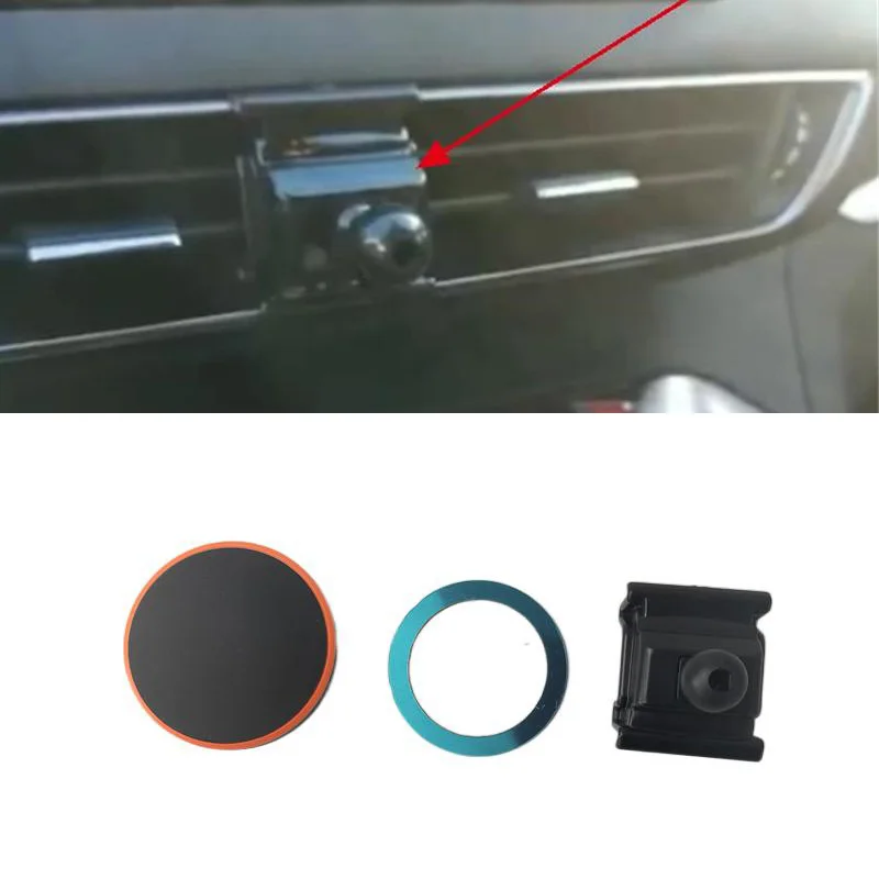 1Set ABS Material For 2016-2022Peugeot 4008 5008Special Car Phone Holder Fixed Bracket Stand Mobile Magnetic Attraction Function
