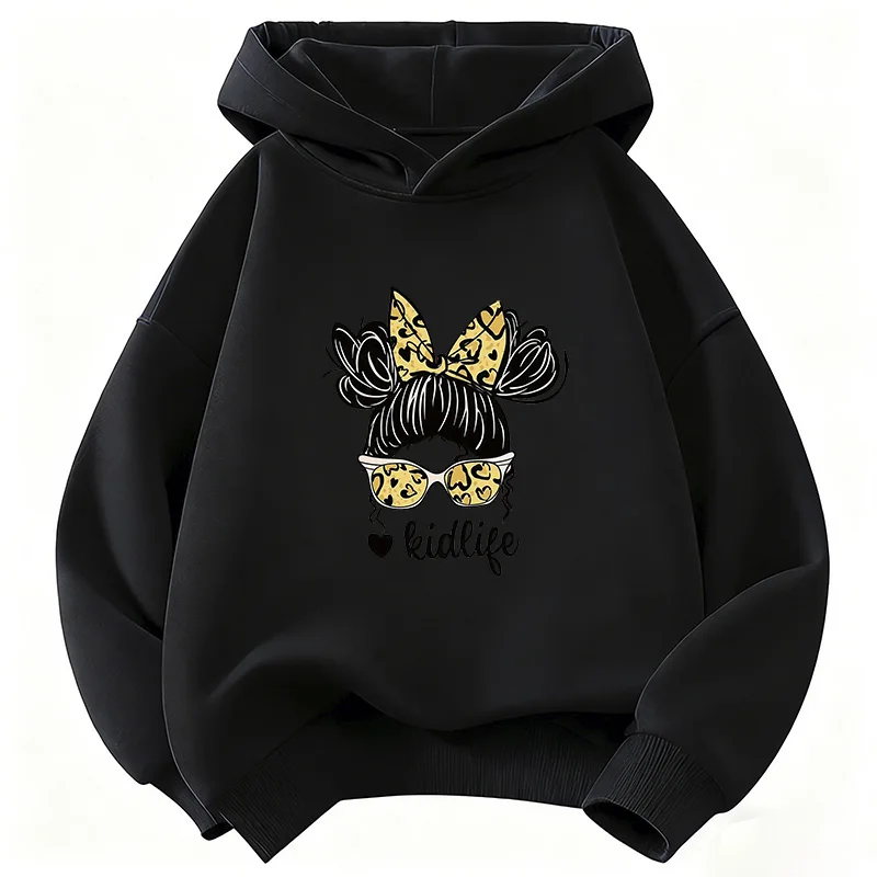 Leopard Print Kid Life Cute Hoodie Kids Children's Sweatshirt Cute Harajuku Hoody for Boys Girls Autumn Winter Casual Hoodies