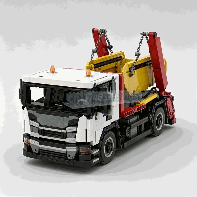 1701PCS Skip Loader Truck Building Blocks Heavy Vehicle Model DIY Assembly Set Creative Engineering Collection Display Gift Toy