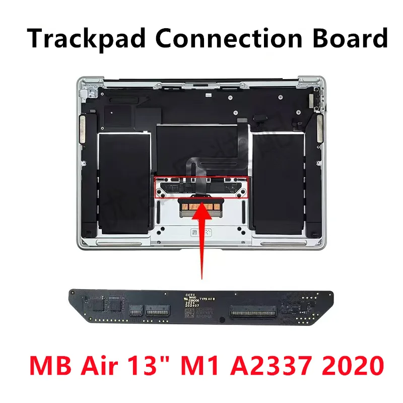 

Оригинальная плата подключения сенсорной панели A2337 820-02288-01 для Macbook Air 13 "M1 2020, разъем для трекпада, дочерительная плата