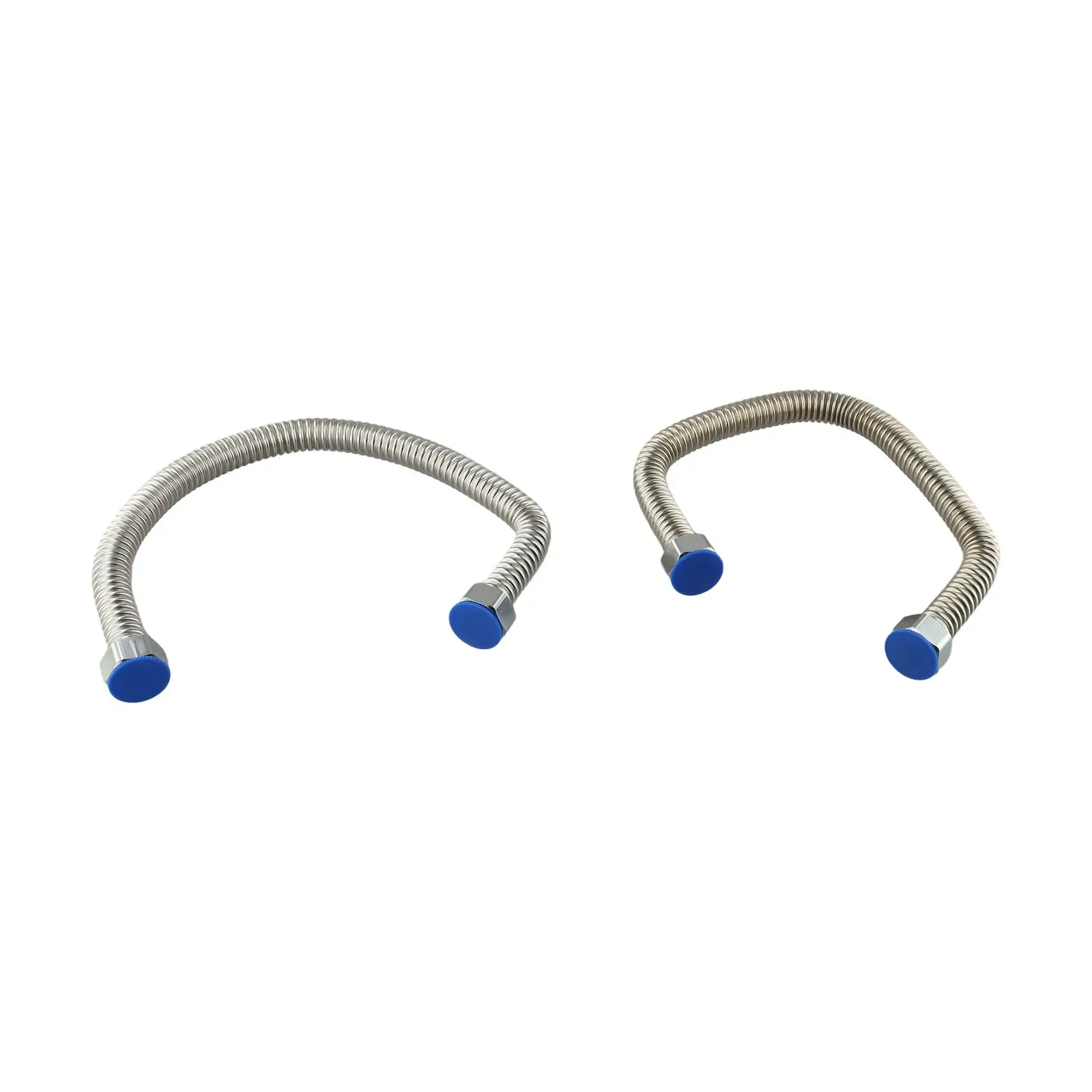 34 Inch Flexible Stainless Steel Corrugated Hose Pair for Secure Water Heating Connections and Easy Installation