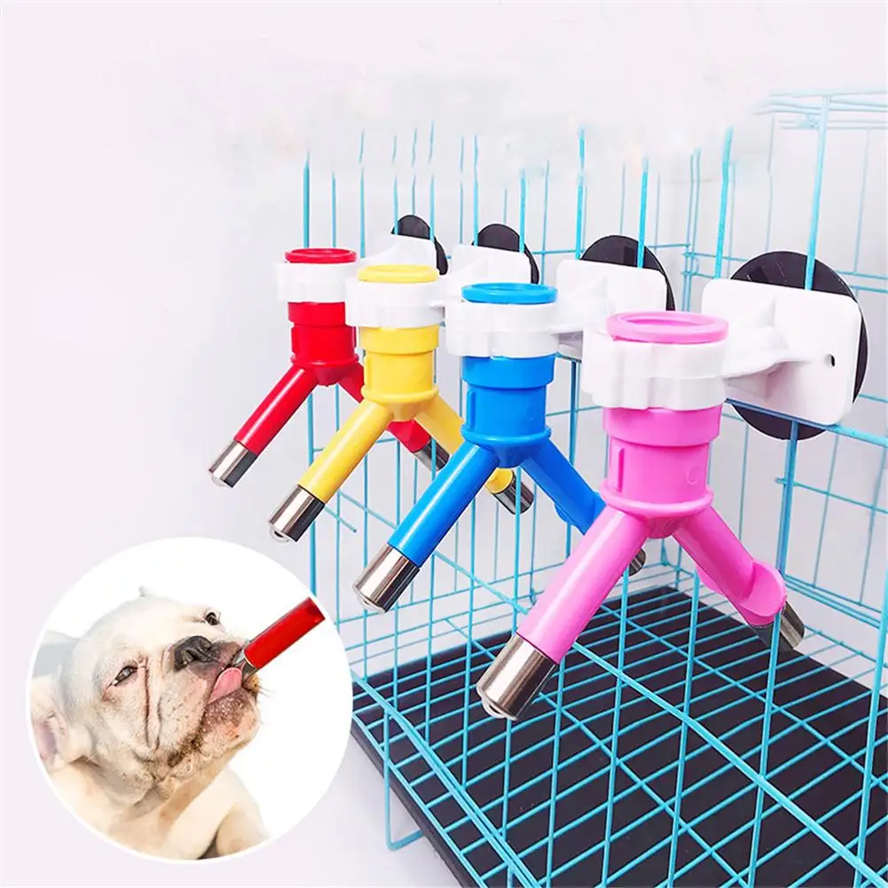 Dog Cat Water Dispenser Nozzle For Wire Cage Kennel Leak-proof Pet Drinking Fountain Head Rabbit Hamster Hanging Feeding Device