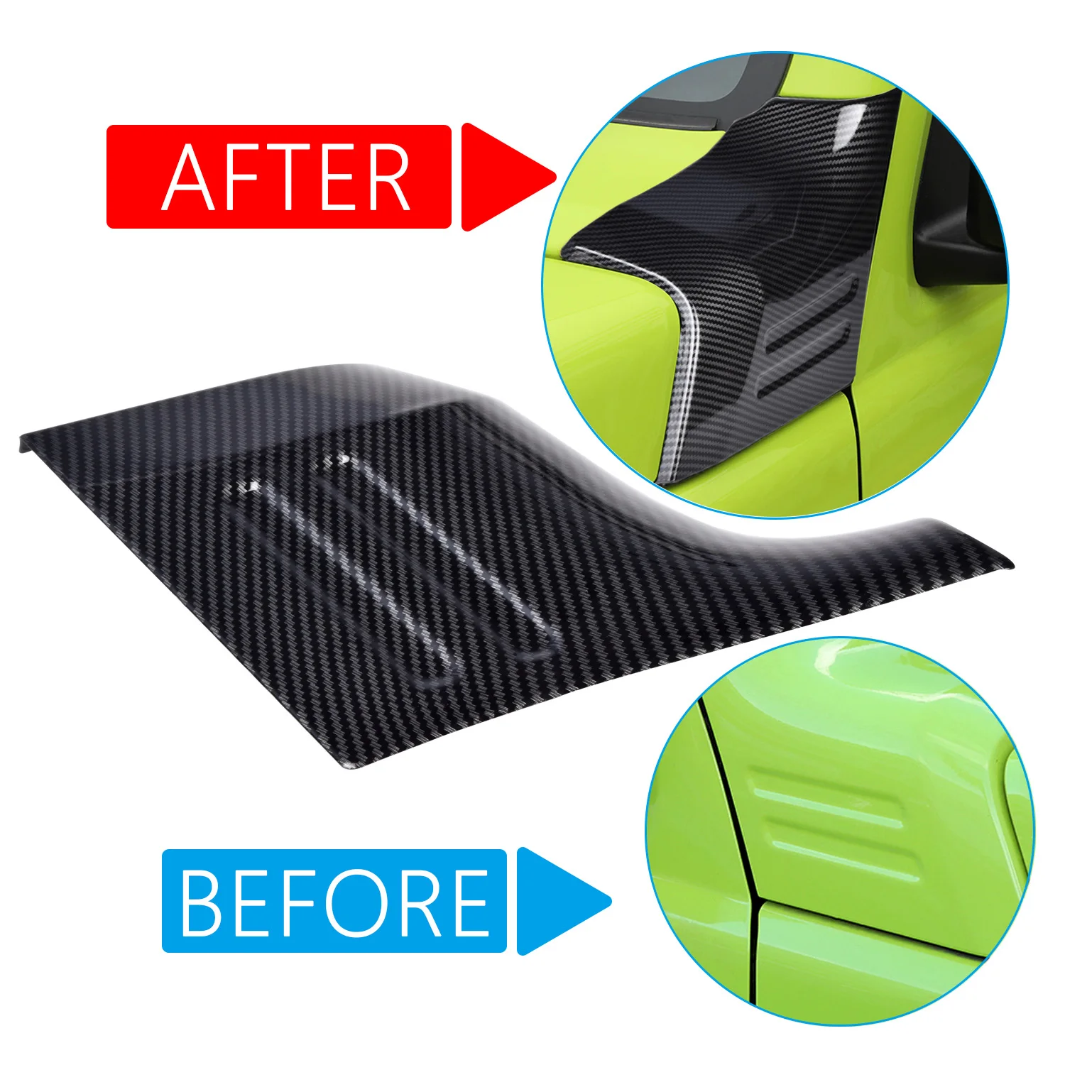 Car Engine Angle Cover Hood Decoration Cover Trim For Suzuki Jimny JB64 JB74 2018-2022 Exterior Styling Pegatinas De Vehículos