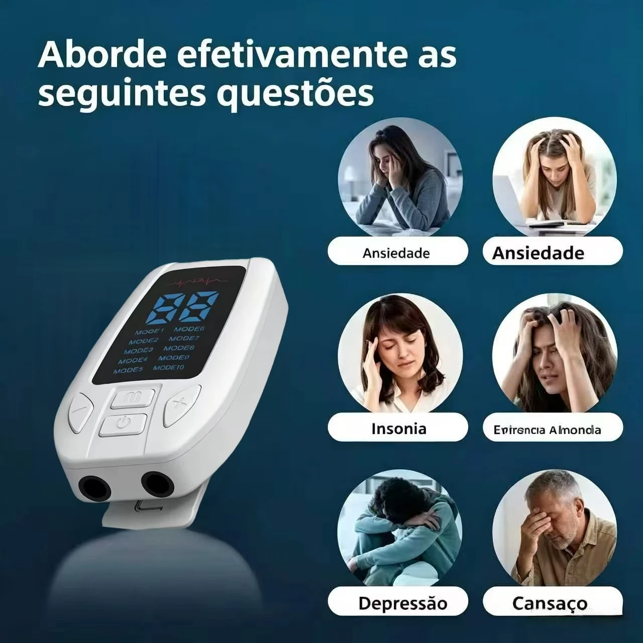 CES Sleep Aid Device Ear Clip Cranial Electrotherapy Stimulator for Insomnia Anxiety Relief Head Pain Fast Sleep