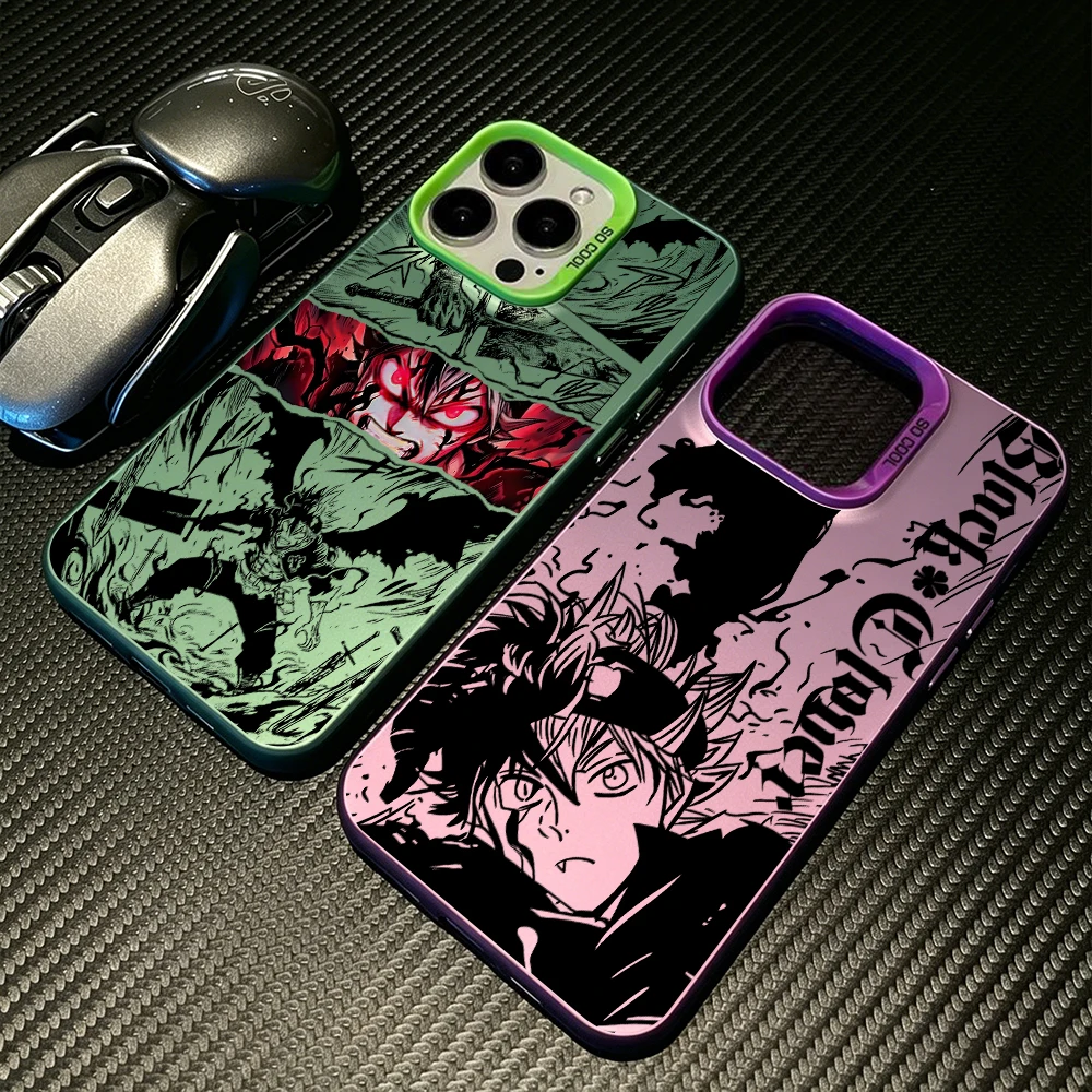 Black Clover Astas Phone Case for Xiaomi Redmi 14C 13C 12C 10 Note 15 14 13 12 Pro Plus 4G 5G Silver Hard Cover view 2