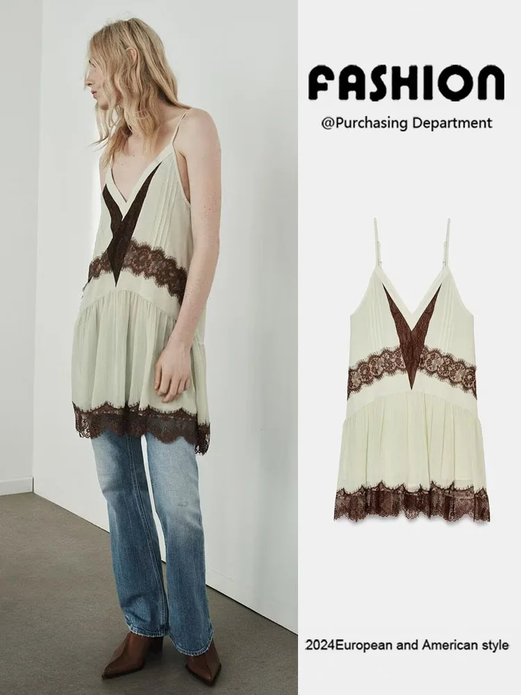 

Spring New Arrival Women's Dr Elely Versatile Svel Lace Patchwork ort Dr Ethnic Stage Costume 2026