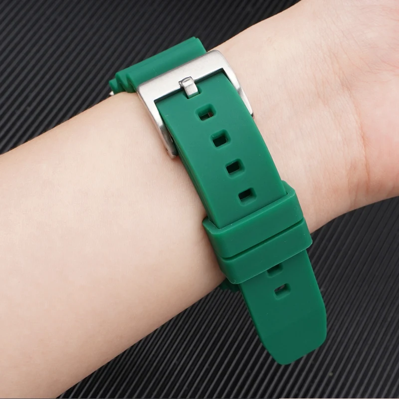 20mm 22mm Silicone Watch Band For Rolex SUBMARINER Waterproof Diving Bracelet For Seiko SKX007 SRP777J1 Sports Strap For Citizen view 6