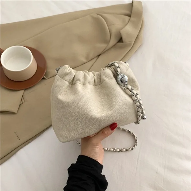 Trendy Commuter Leather Crossbody Bag Women Handbag Designer Shoulder Tote Purse Elegant Square Diaper Bag