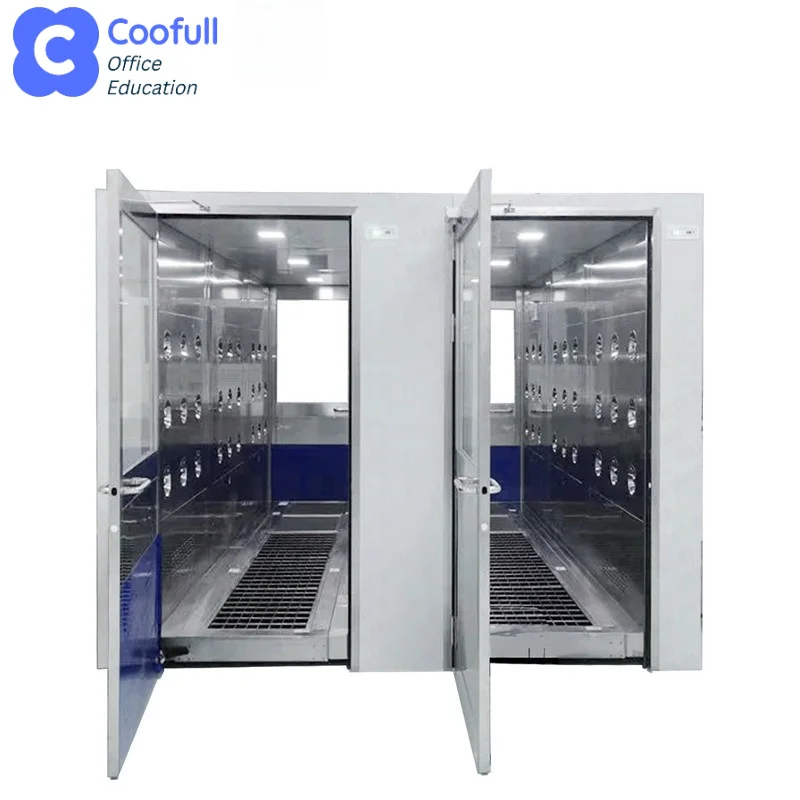 COOFULL purification with sole cleaning machine air shower room, supporting induction shoe washing cleaning and blowing channel