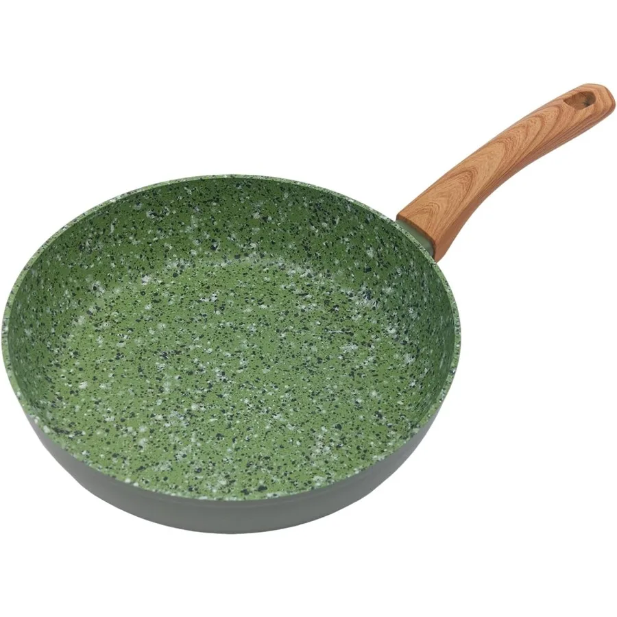 

8.5 Inch Nonstick Frying Pan Skillet 4mm Thick Aluminum Cookware with PFOAFree NonToxic Coating Induction Compatible Dishwasher