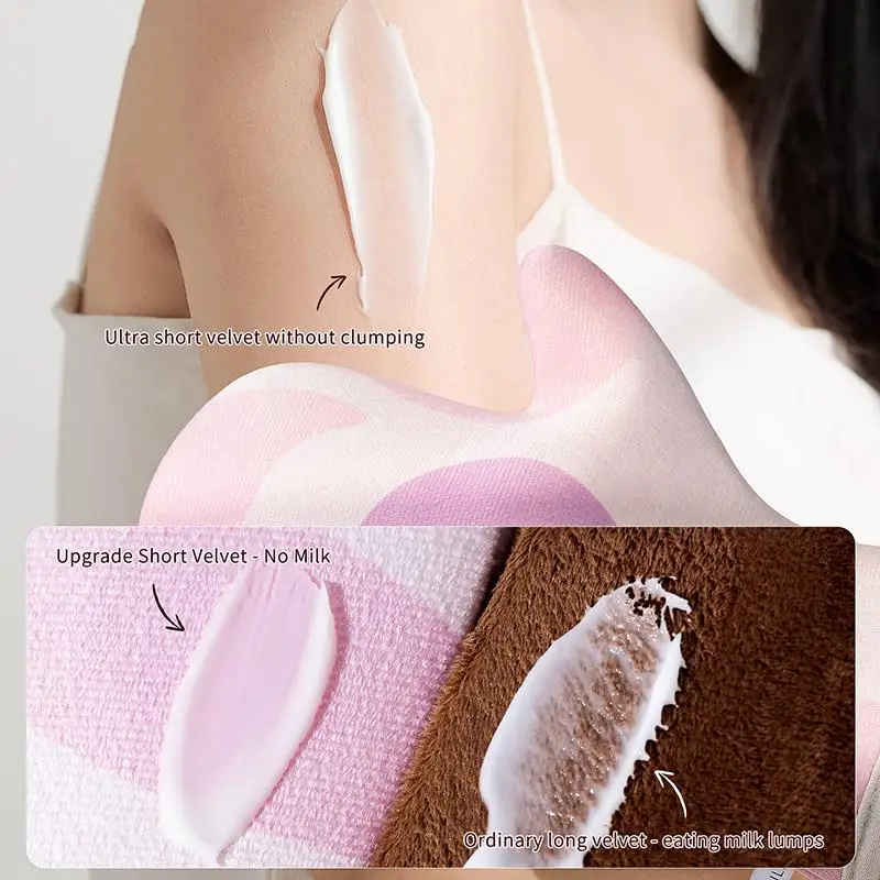 S/L Body Lotion Glove Self-Tanning Mitt Double-Sided Prevents Sticky Hands Applicator Quick Dry Flocking Glove Makeup Applicator