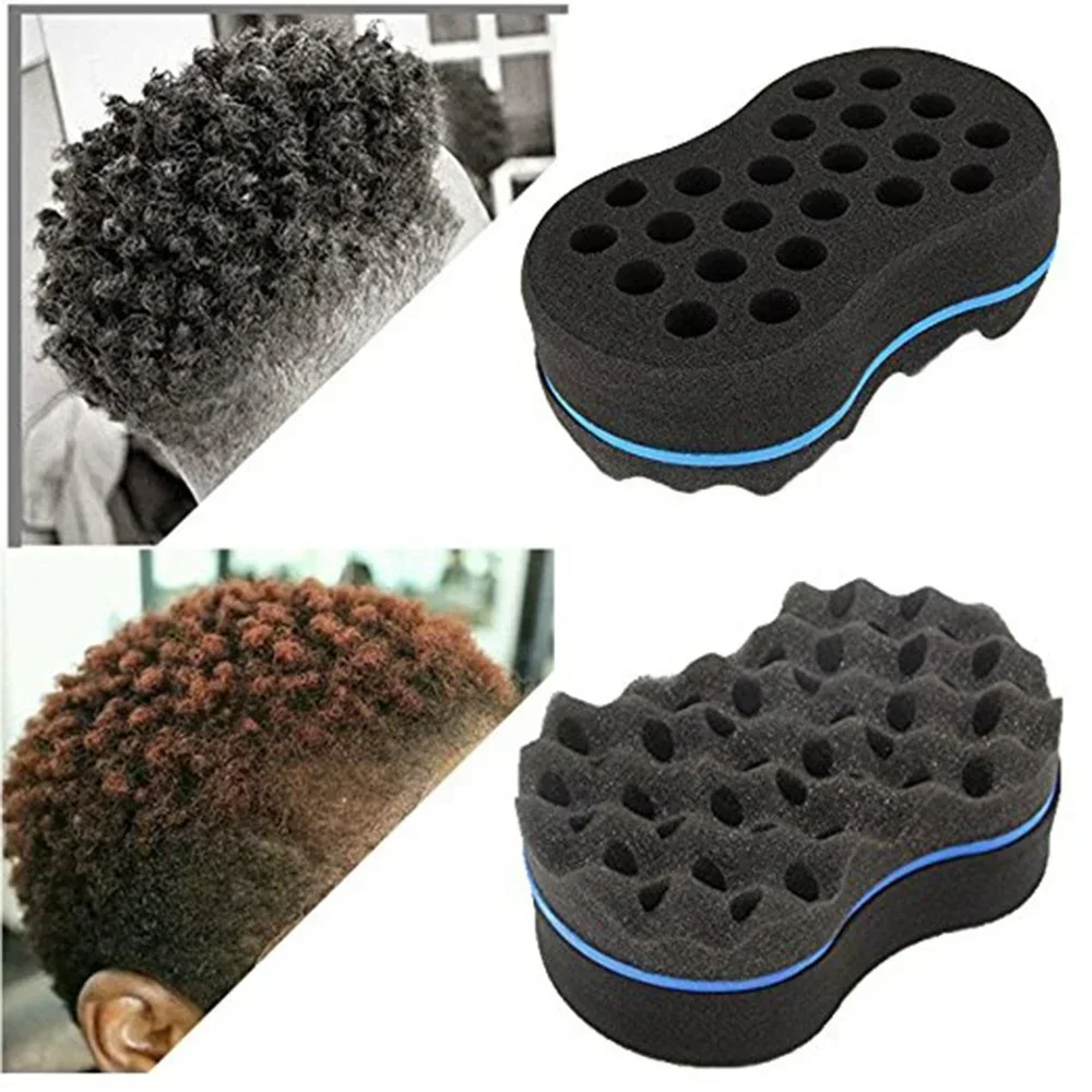 Oval Sponge Hair Brush Double Sided Hair Curler Wave-Shaped Curl Twist Hair Brush Sponge Styling Tools