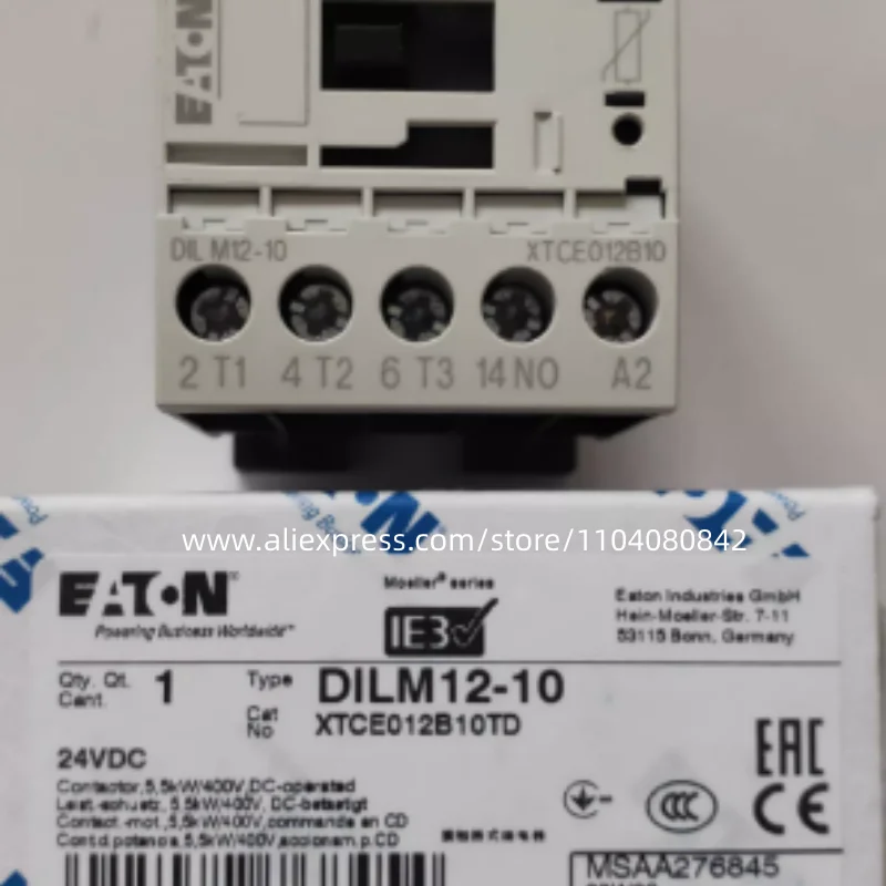 New original EATON DC Coil Small Contactor DILM12-10(24VDC)