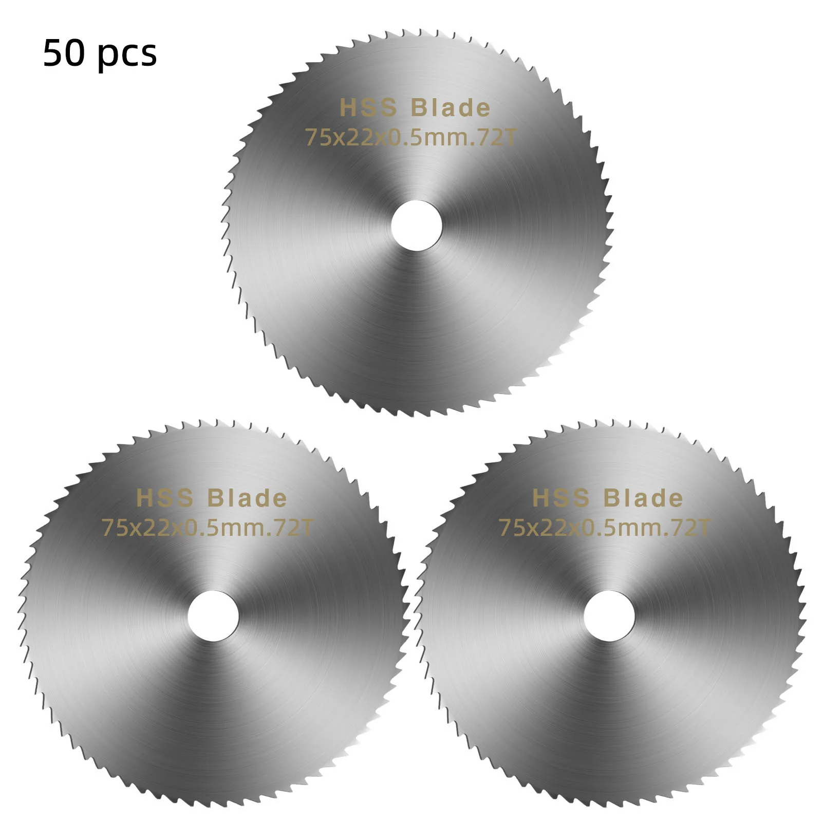 

75/80/100mm 50pcs HSS Circular Saw Blade Disc Milling Cutter Rotating Drilling Tool Accessories Multipurpose Slitting Slotting