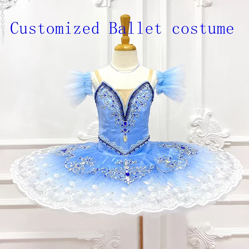 

Customized Bluebird Ballet Skirt Silver Fairy Sleeping Beauty Ballet Skirt Esmeralda Performance Dress Tutu