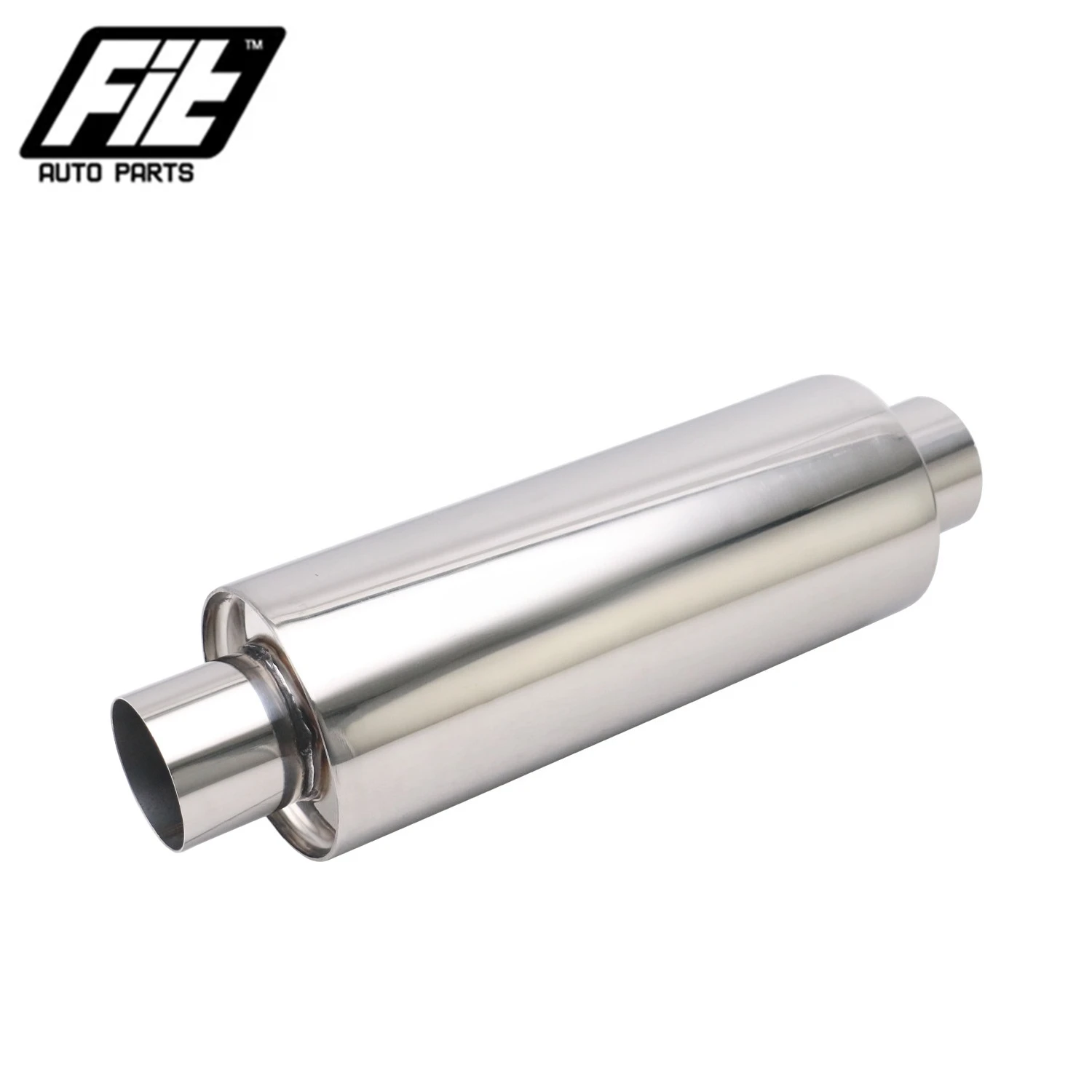 Stainless Steel Car Resonator 2'' 2.5'' 3'' inch Exhaust Muffler Pipe Chrome Race Muffler 16