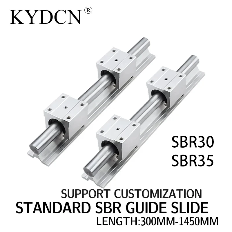 

Linear guide SBR30 SBR35 300-950MM Sliding block line guide slide table support optical axis track with hard rust prevention