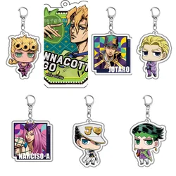 6CM Anime jojo Acrylic Keychain Model Cosplay Charm Characters Ornament Accessories Goods Collection Gifts