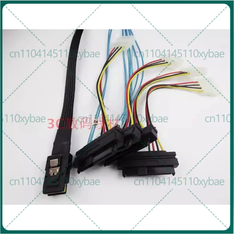 For Mini SAS cable SFF 8087 to SAS 8482 server 1 drag 4 SAS hard disk data cable 1 meter