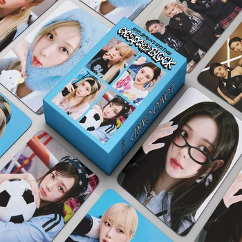 女の子のためのロモアルバムの新しいKpopカード,HDフォトカード,コレクション用のフォトカード,ファンへのギフト,1セットあたり55枚
